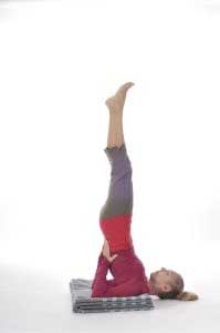 10. Shoulder stand with blankets neck relaxed