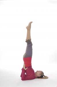9. Shoulder Stand without blankets neck overstretched